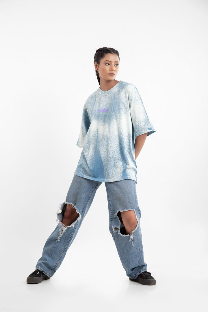 BLOT IT BLUE OVERSIZED T-SHIRT