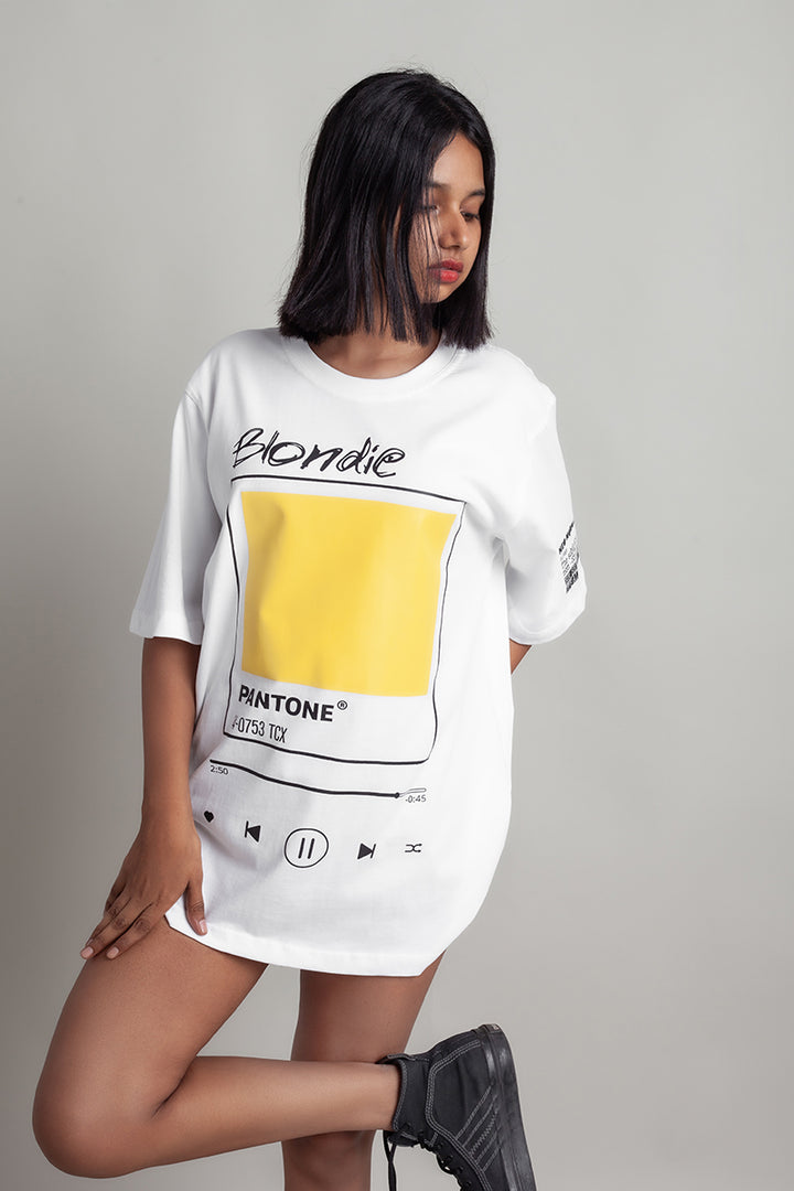 OdD1 Blondie White oversized tshirt