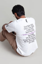 Load image into Gallery viewer, OdD1 Deep Purple White T-Sshirt Back
