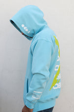 Load image into Gallery viewer, OdD1 Disobey Blue winter hoodie left
