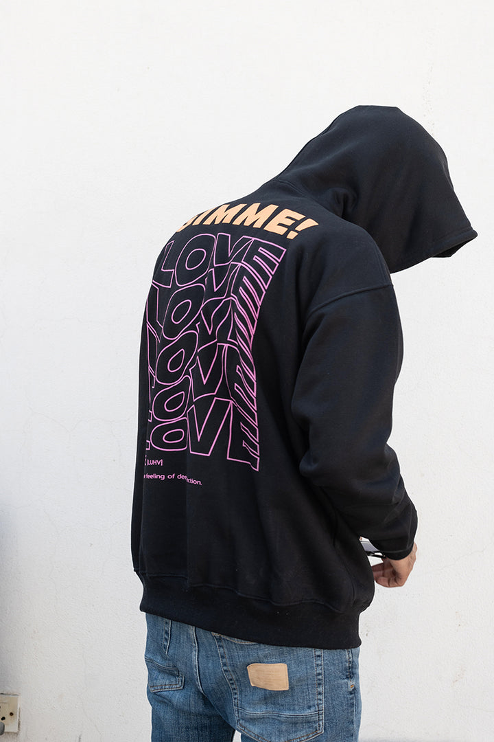 OdD1 GimmeLove Black winter hoodie