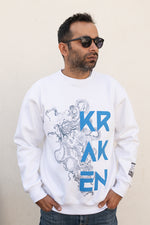 Load image into Gallery viewer, OdD1 Kraken White Sweatshirt
