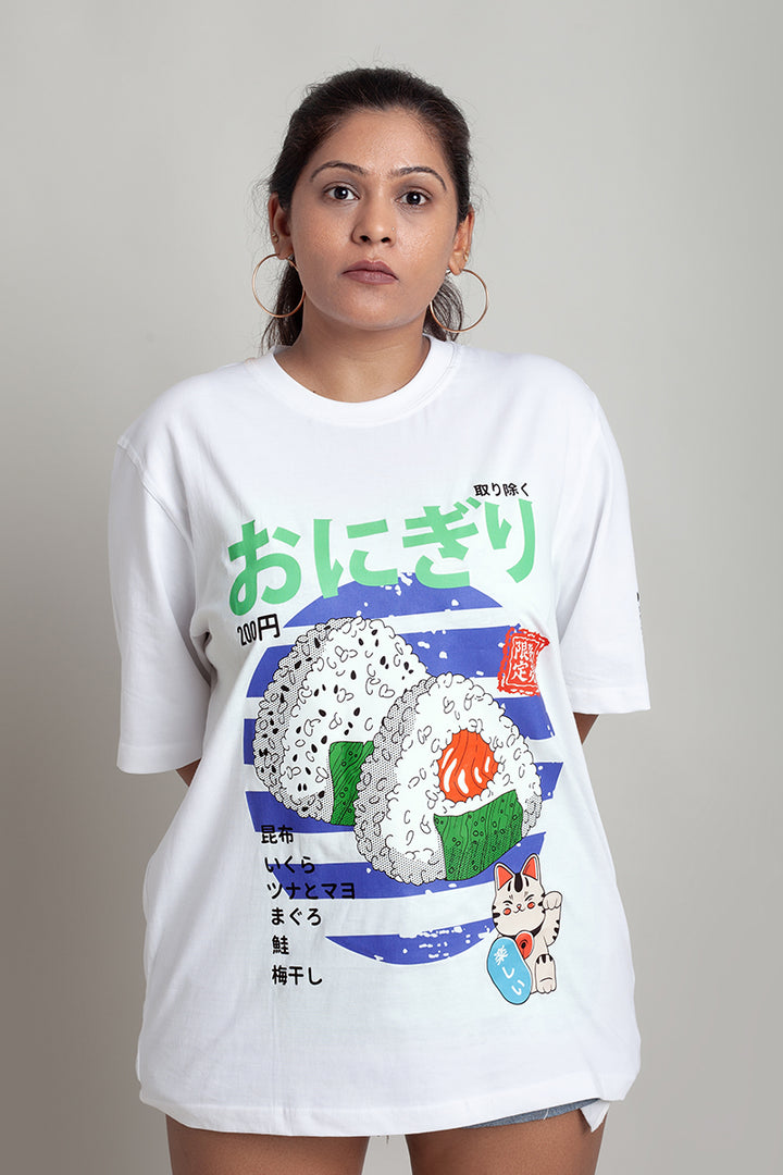 OdD1 Onigiri White T-shirt Front