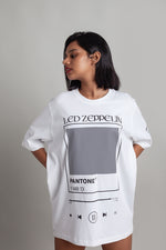 Load image into Gallery viewer, OdD1 oversized Led Zeppelin White T-shirts
