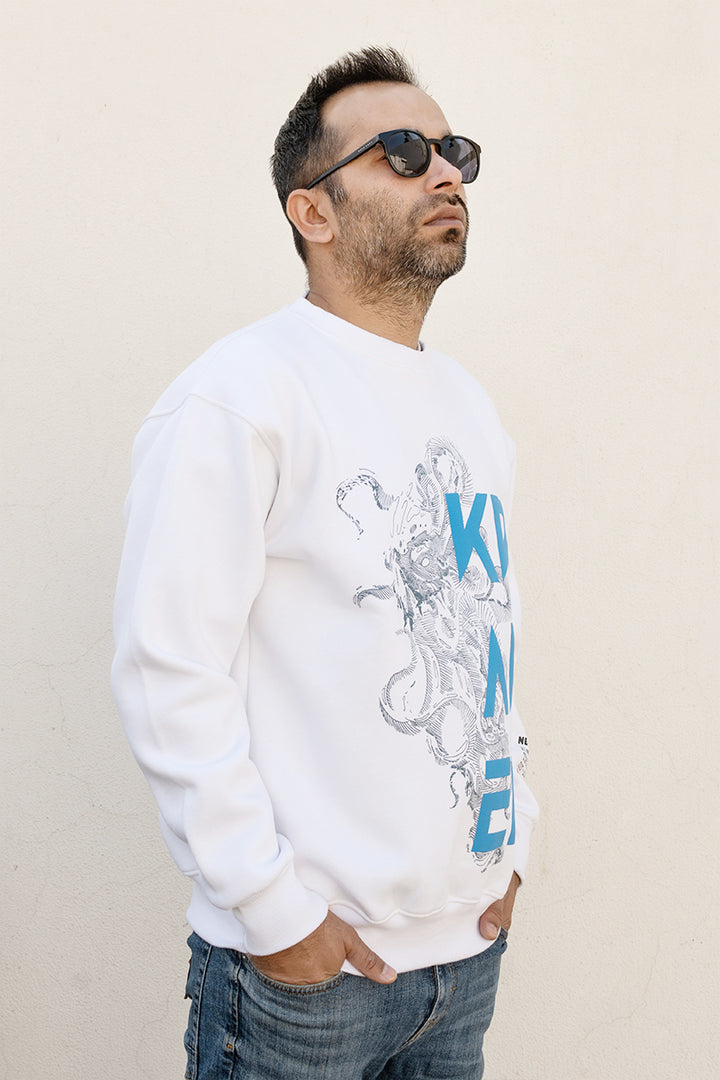 OdD1 oversized sweatshirt Kraken White