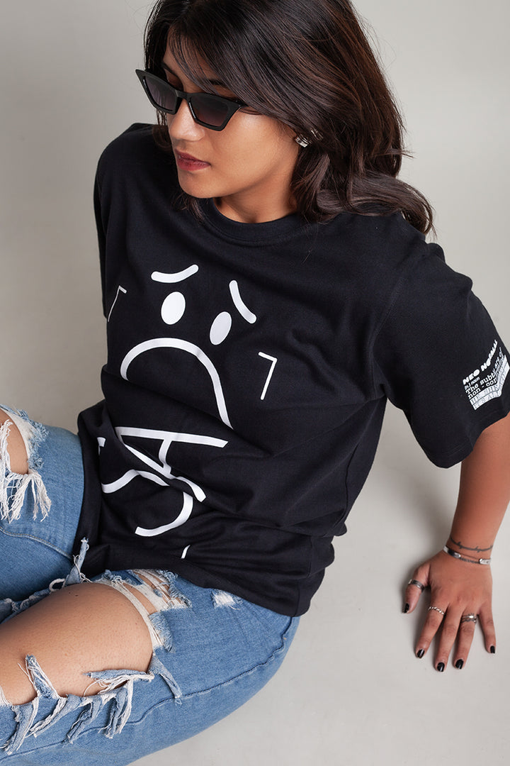 OdD1 streetwear Sad Black tshirt